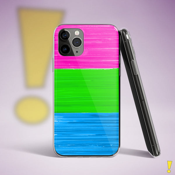 Polysexual Pride Flag Paint Strokes Clear Case for iPhone®